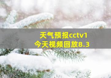 天气预报cctv1今天视频回放8.3