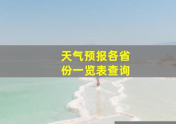 天气预报各省份一览表查询