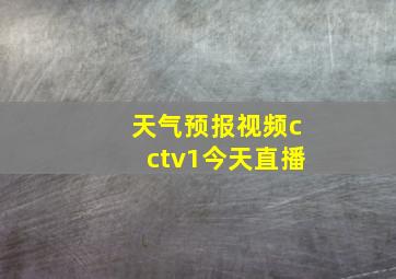 天气预报视频cctv1今天直播