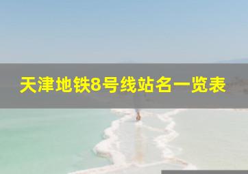 天津地铁8号线站名一览表