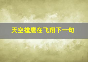 天空雄鹰在飞翔下一句