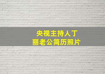 央视主持人丁丽老公简历照片