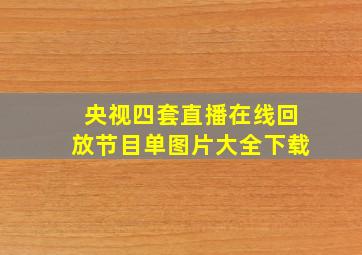 央视四套直播在线回放节目单图片大全下载