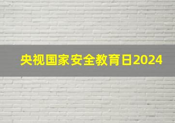 央视国家安全教育日2024