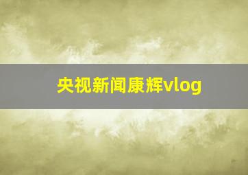 央视新闻康辉vlog