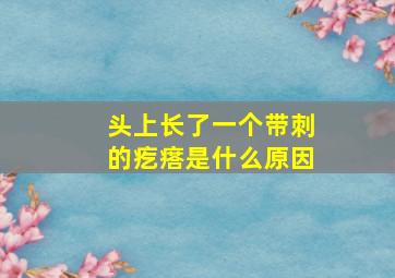 头上长了一个带刺的疙瘩是什么原因