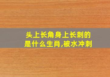 头上长角身上长刺的是什么生肖,被水冲刺