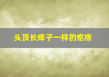 头顶长痱子一样的疙瘩