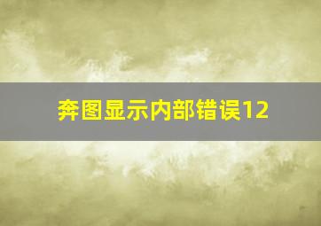 奔图显示内部错误12