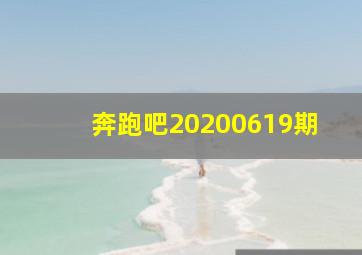 奔跑吧20200619期