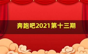 奔跑吧2021第十三期