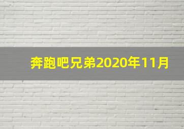 奔跑吧兄弟2020年11月