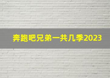 奔跑吧兄弟一共几季2023