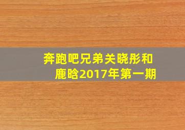 奔跑吧兄弟关晓彤和鹿晗2017年第一期