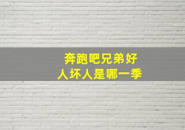 奔跑吧兄弟好人坏人是哪一季