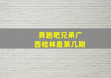 奔跑吧兄弟广西桂林是第几期