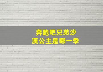 奔跑吧兄弟沙漠公主是哪一季