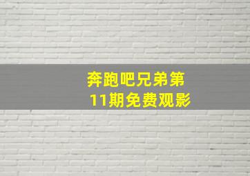 奔跑吧兄弟第11期免费观影