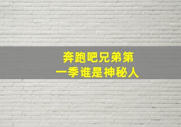 奔跑吧兄弟第一季谁是神秘人