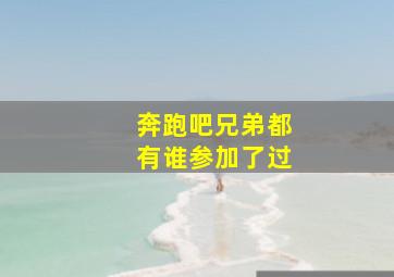 奔跑吧兄弟都有谁参加了过