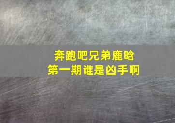 奔跑吧兄弟鹿晗第一期谁是凶手啊