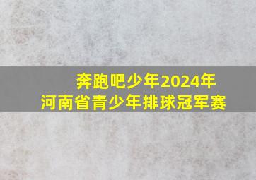 奔跑吧少年2024年河南省青少年排球冠军赛