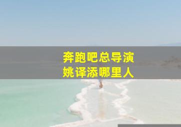 奔跑吧总导演姚译添哪里人