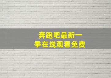 奔跑吧最新一季在线观看免费