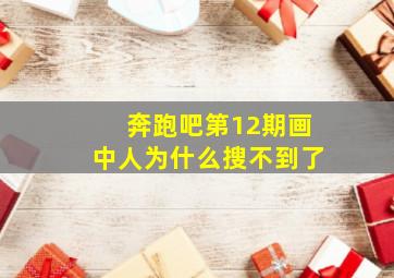 奔跑吧第12期画中人为什么搜不到了