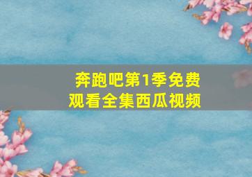 奔跑吧第1季免费观看全集西瓜视频