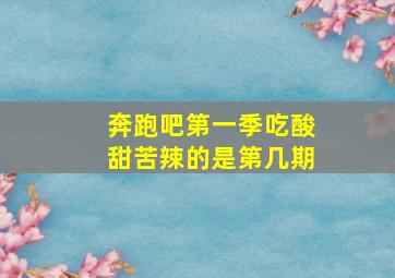 奔跑吧第一季吃酸甜苦辣的是第几期