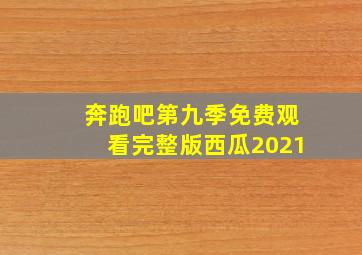 奔跑吧第九季免费观看完整版西瓜2021