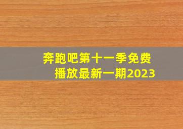 奔跑吧第十一季免费播放最新一期2023