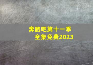 奔跑吧第十一季全集免费2023