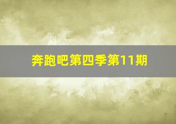 奔跑吧第四季第11期