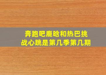 奔跑吧鹿晗和热巴挑战心跳是第几季第几期