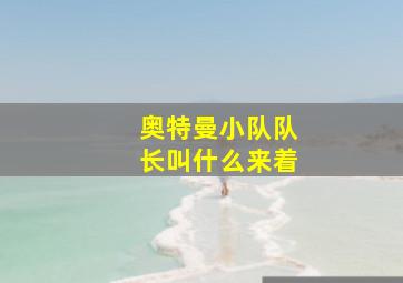 奥特曼小队队长叫什么来着