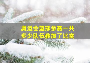 奥运会篮球参赛一共多少队伍参加了比赛