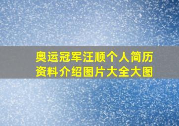 奥运冠军汪顺个人简历资料介绍图片大全大图