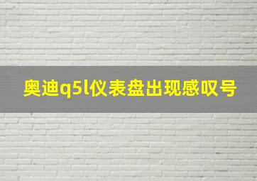 奥迪q5l仪表盘出现感叹号