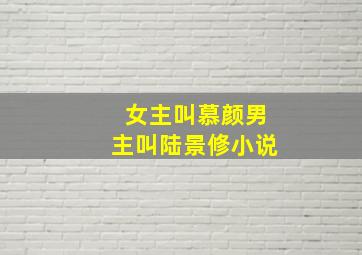 女主叫慕颜男主叫陆景修小说