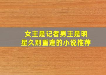 女主是记者男主是明星久别重逢的小说推荐