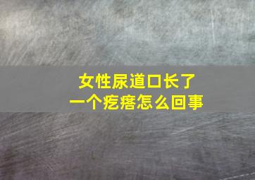 女性尿道口长了一个疙瘩怎么回事