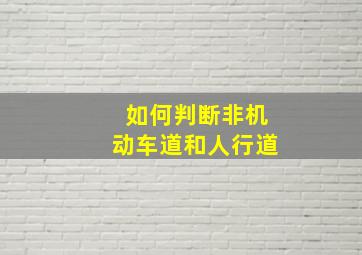 如何判断非机动车道和人行道