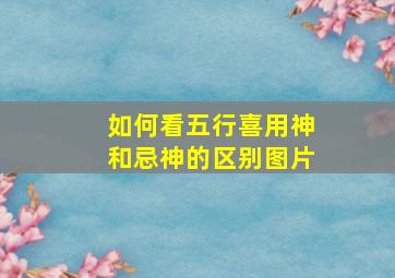 如何看五行喜用神和忌神的区别图片