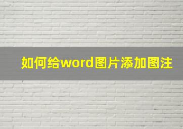 如何给word图片添加图注