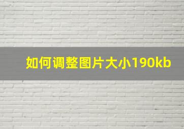 如何调整图片大小190kb