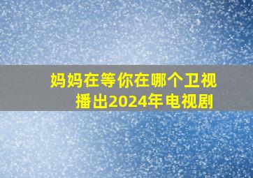 妈妈在等你在哪个卫视播出2024年电视剧