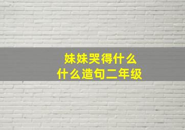 妹妹哭得什么什么造句二年级