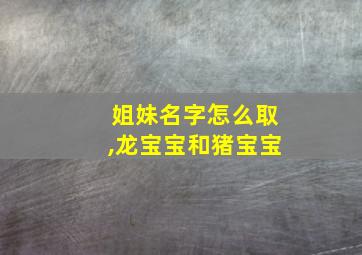 姐妹名字怎么取,龙宝宝和猪宝宝